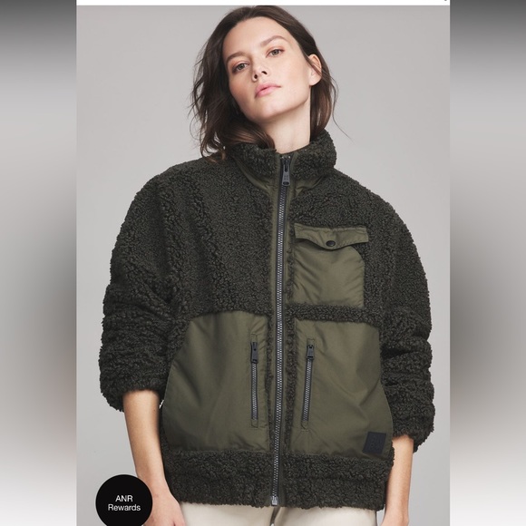 Alp N Rock Jackets & Blazers - Alp n rock Noelle olive green shearling jacket